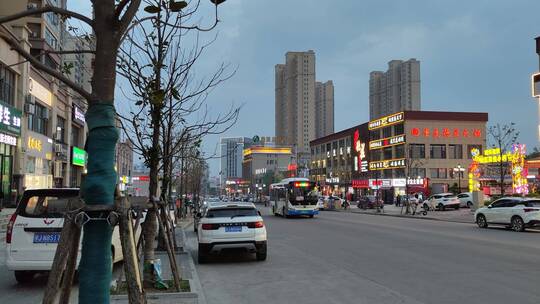 城市道路马路街头景象实拍