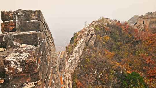 北京秋天司马台长城群山红叶大气宣传片