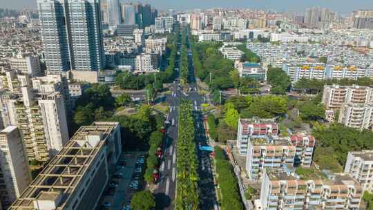 广东中山_城市道路航拍007