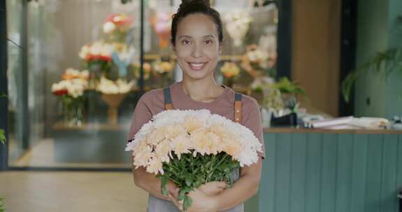 花店，店主，花，植物