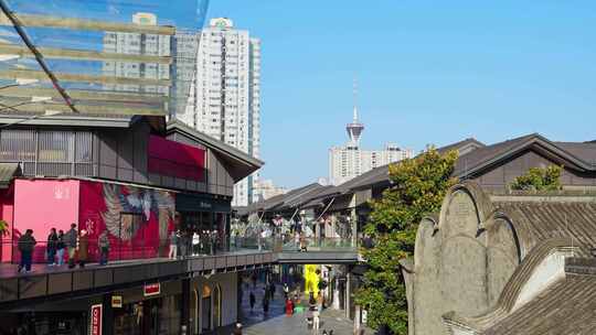 成都太古里商业街步行街白昼街景