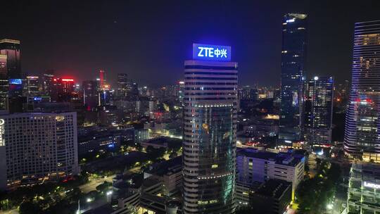 深圳 深圳夜景 夜景 航拍 科技园