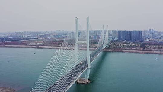 湖北荆州长江大桥航拍视频素材模板下载
