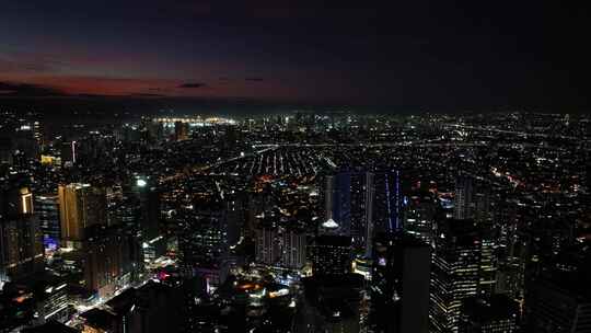 马卡蒂城市夜景大都会马尼拉菲律宾