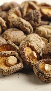 干香菇蘑菇菌类菌菇食物农产品原材料特写