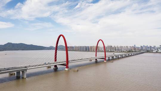 杭州钱塘江之江大桥延时摄影
