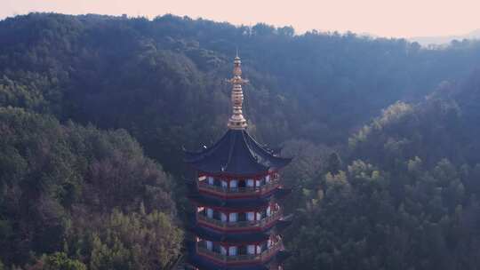 浙江绍兴新昌大佛寺航拍视频