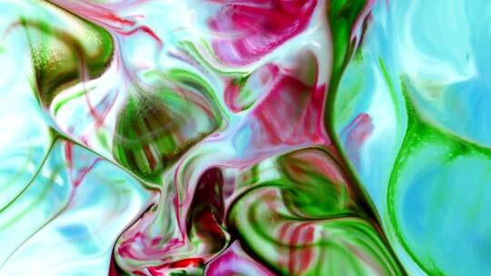 彩色墨水流动的抽象视频