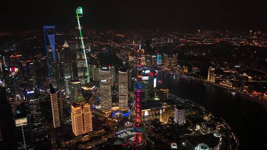 陆家嘴夜景北外滩