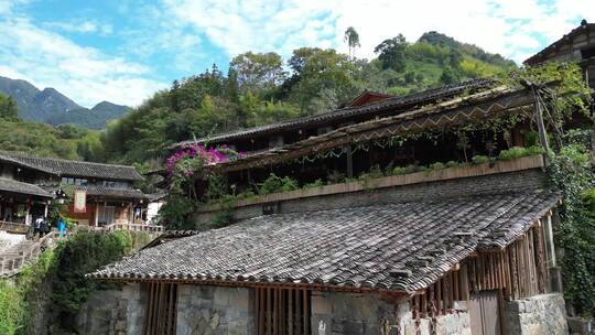 航拍户外乡村风景田园