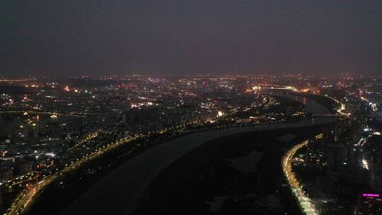 泉州夜景航拍晋江市区经济发展宣传片鲤城区