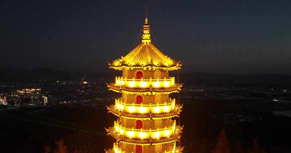 丹东宽甸县济源宝塔夜景