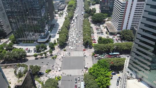 福建福州城市风光交通高架桥航拍