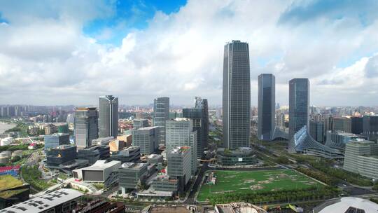 上海前滩国际商务区与西岸商业区视频素材模板下载