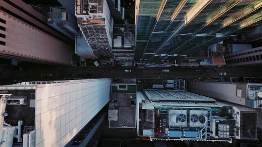 繁华香港建筑俯拍