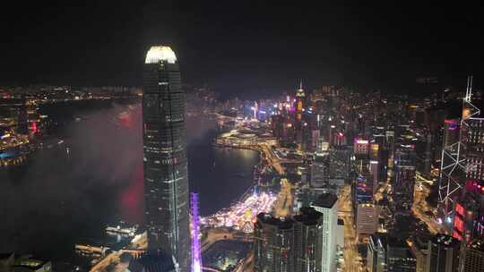 香港维多利亚港烟花