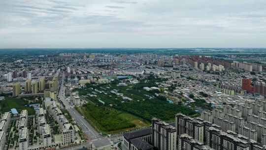 葫芦岛绥中县城市大景航拍延时视频素材模板下载