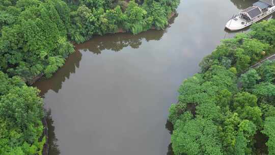 航拍衡阳平湖公园美景