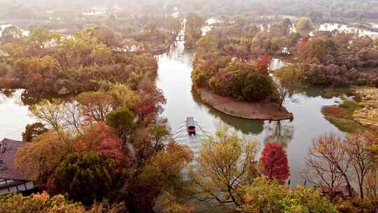 西溪湿地秋色杭州西溪湿地美景风景视频