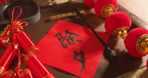 春节书法写春字