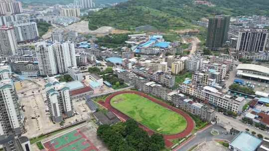 航拍广西柳州地区象州市