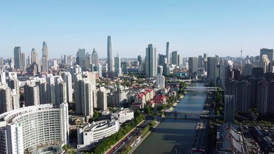 天津城市天际线航拍