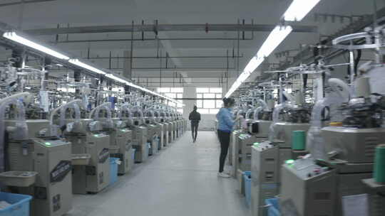 纺织厂车间自动化视频素材模板下载