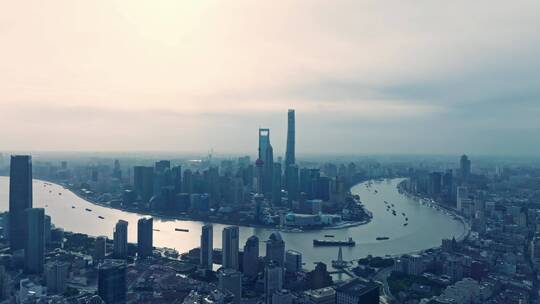 上海合影航拍视频素材模板下载