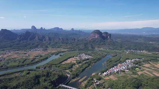 祖国大好河山广东丹霞山5A景区航拍