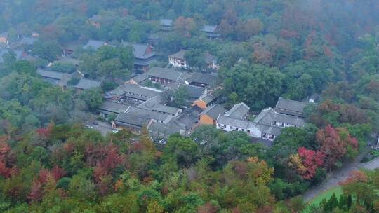 天台山国清寺千年隋塔4K航拍视频