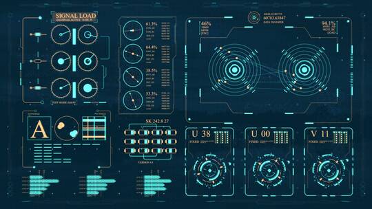 科技科幻HUD屏幕交互界面大数据互联网UI界面 (6)