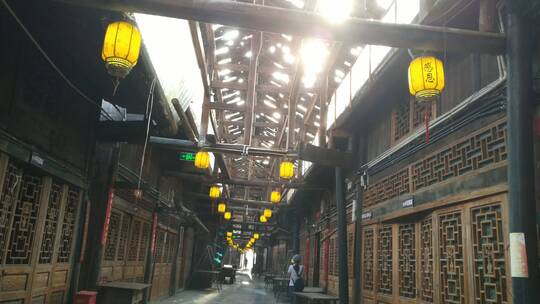 传统建筑历史古迹庆阳坝村百年老街