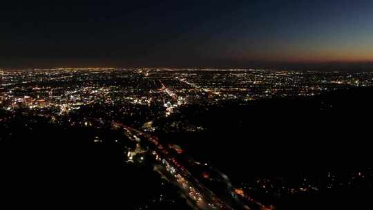 美国洛杉矶夜景航拍709