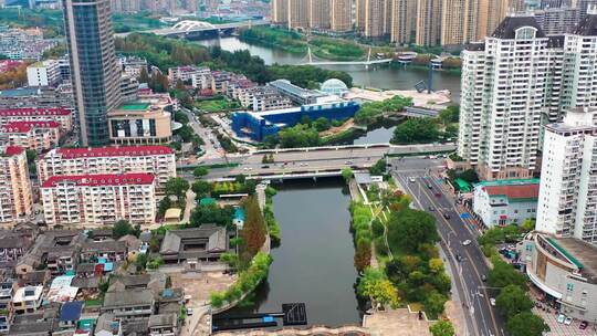 台州市黄岩区，黄岩五洞桥公园，城市风光