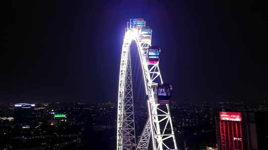 上海锦江乐园摩天轮夜景