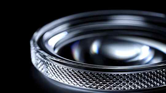 精密透镜特写呈现科技质感光影