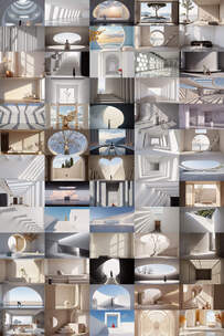 极简主义建筑空间光影变幻艺术美学地产抽象高清在线视频素材下载