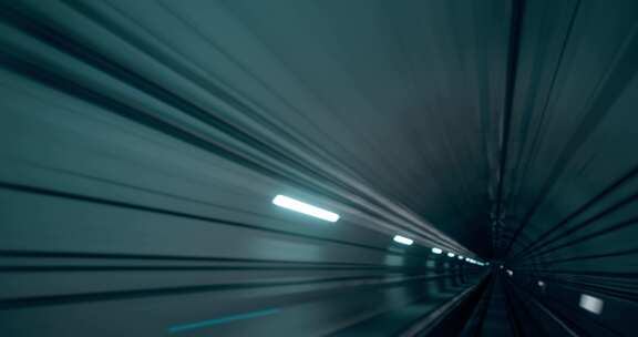 【8K】地铁隧道快速穿梭延时 转场