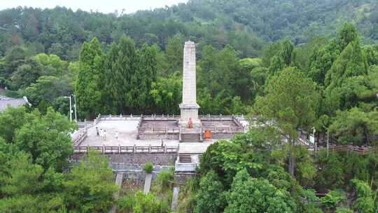 广东梅州三河坝战役纪念馆航拍