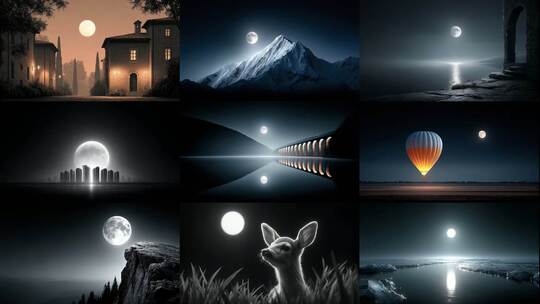 满月月亮圆月皎洁月光倾洒夜空唯美圆月意境高清在线视频素材下载