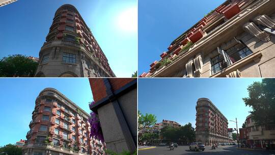 上海武康大楼地标建筑高清在线视频素材下载