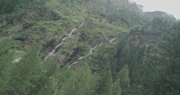 山脉，荒野，峡谷，瀑布