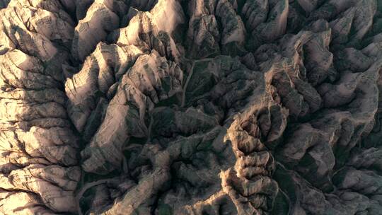 甘肃白银黄河石林国家地质公园日落航拍视频素材模板下载