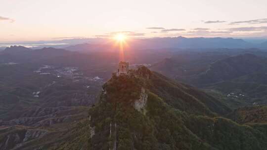 航拍万里长城司马台