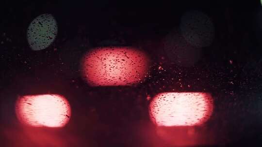 【原创】雨夜车窗光影视频素材模板下载