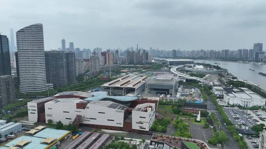 上海世博园航拍视频素材模板下载