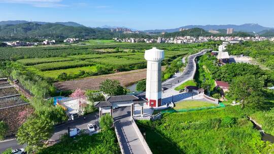 4K航拍佛冈汤塘温泉村3