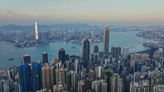 香港维多利亚港航拍