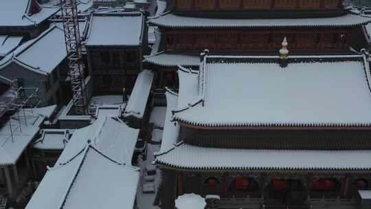 大雪过后的五台山