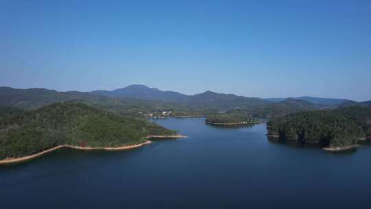 孝感观音湖水库景区航拍